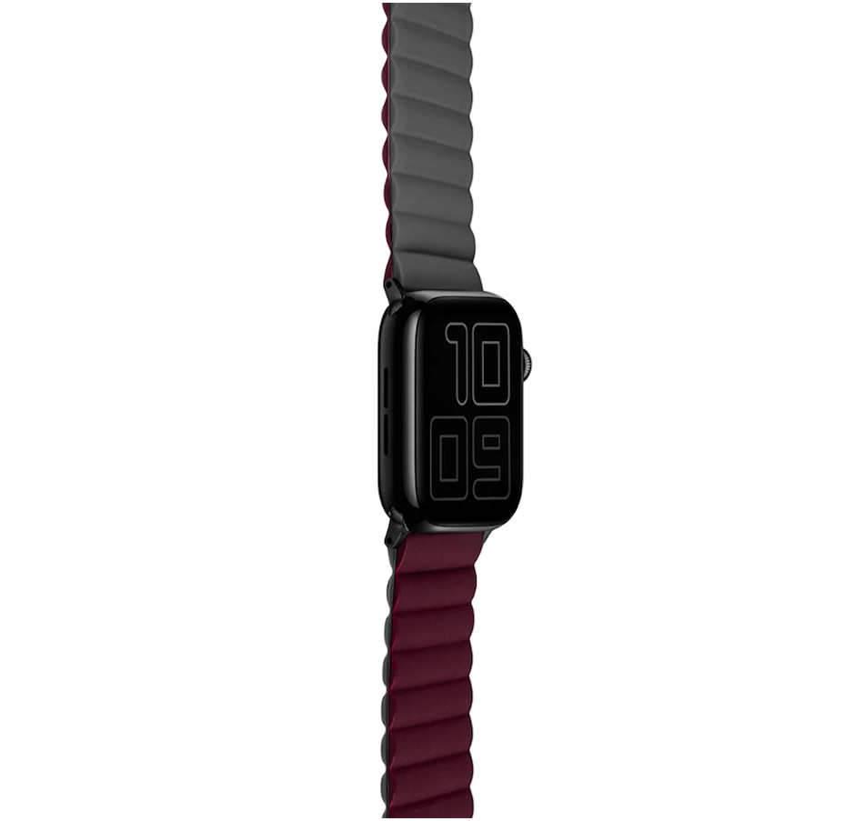 Image 723180_ALTMORE1.jpg, Product 723-180 / Price $59.99, Logiix Vibrance Link Apple Watch Band 42/44/45 mm (black/burgundy) from Logiix on TSC.ca's Electronics department