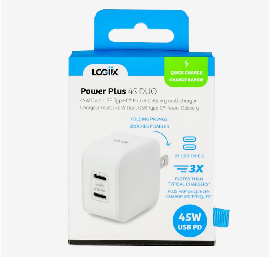 Image 723183_ALTMORE1.jpg, Product 723-183 / Price $64.99, Logiix Power Plus 45W Duo USB-C Wall Charger from Logiix on TSC.ca's Electronics department