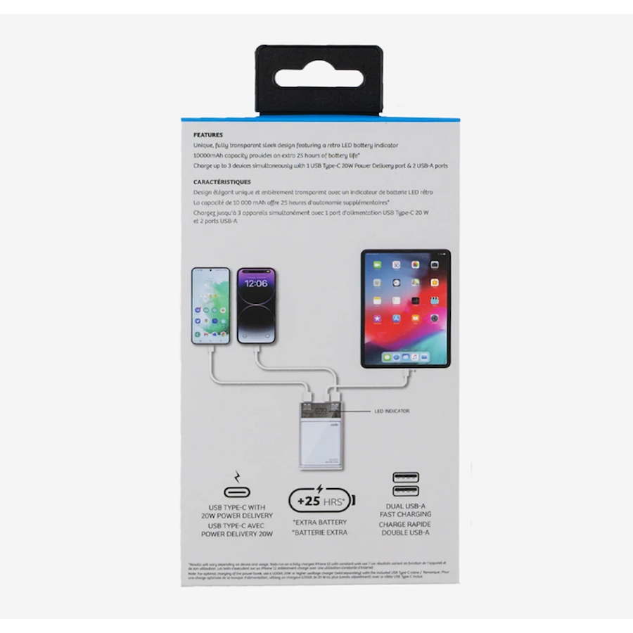 Image 723190_ALTMORE4.jpg, Product 723-190 / Price $79.99, Logiix Piston Power 10,000-mAh Crystal Power Bank from Logiix on TSC.ca's Electronics department