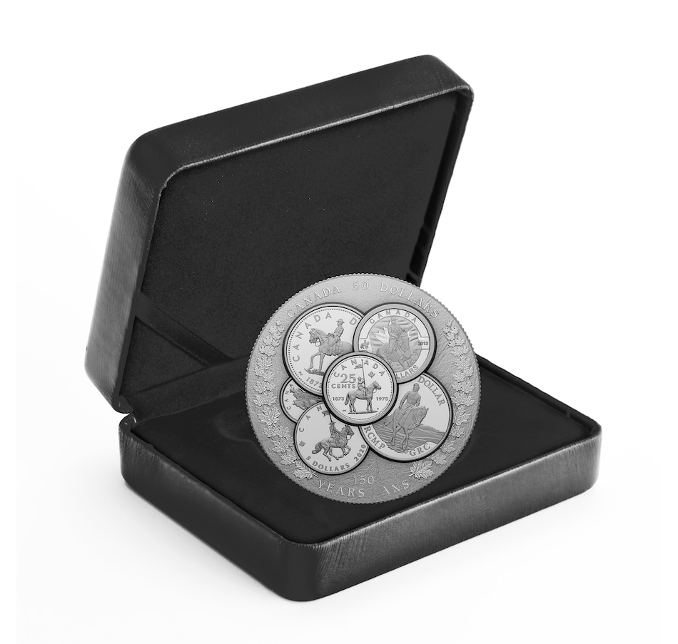 Image 723534_ALTMORE3.jpg, Product 723-534 / Price $649.95, 2023 $50 RCMP 150th Anniversary with Exclusive Bonus RCMP Silver Dollar and Quarter from Royal Canadian Mint (RCM) on TSC.ca's Coins department