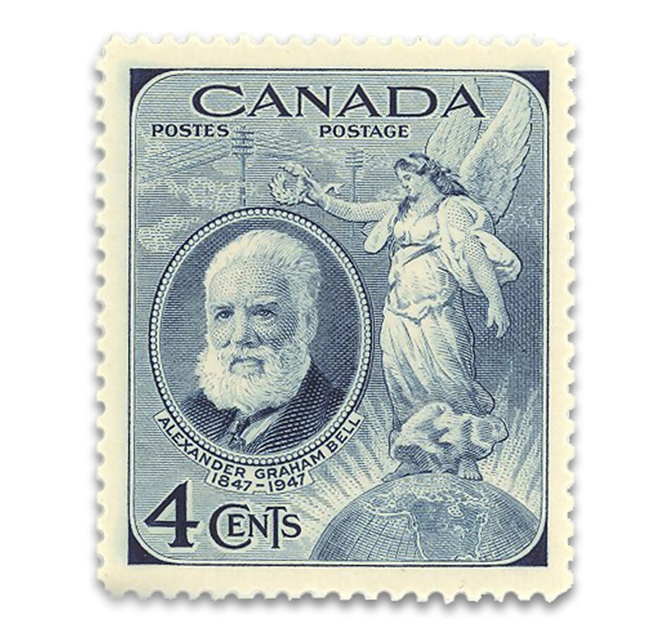Image 723537_ALTMORE4.jpg, Product 723-537 / Price $69.95, 2022 Proof Silver Dollar of Alexander Graham Bell plus Exclusive Bonus Mint-Condition 1947 Bell Postage Stamp from Royal Canadian Mint (RCM) on TSC.ca's Coins department