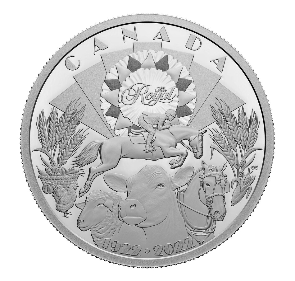 Image 723538_ALTMORE1.jpg, Product 723-538 / Price $224.95, 2022 $30 Royal Agricultural Winter Fair 100th Anniversary Two Ounce Fine Silver Coin Plus $5 Silver Coin from Royal Canadian Mint (RCM) on TSC.ca's Coins department