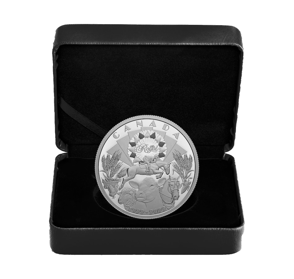 Image 723538_ALTMORE3.jpg, Product 723-538 / Price $224.95, 2022 $30 Royal Agricultural Winter Fair 100th Anniversary Two Ounce Fine Silver Coin Plus $5 Silver Coin from Royal Canadian Mint (RCM) on TSC.ca's Coins department