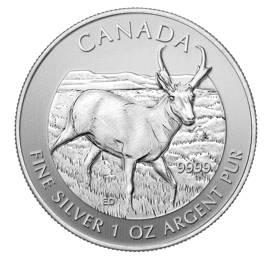 Image 723547_ALTMORE1.jpg, Product 723-547 / Price $89.95, 2013 Royal Canadian Mint $5 Pronghorn Antelope Custom Coin and Stamp Set in Canadian Wood Display Case from Royal Canadian Mint (RCM) on TSC.ca's Coins department