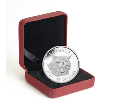 2014 Fierce Lynx $25 Fine Silver Coin in Ultra-High Relief