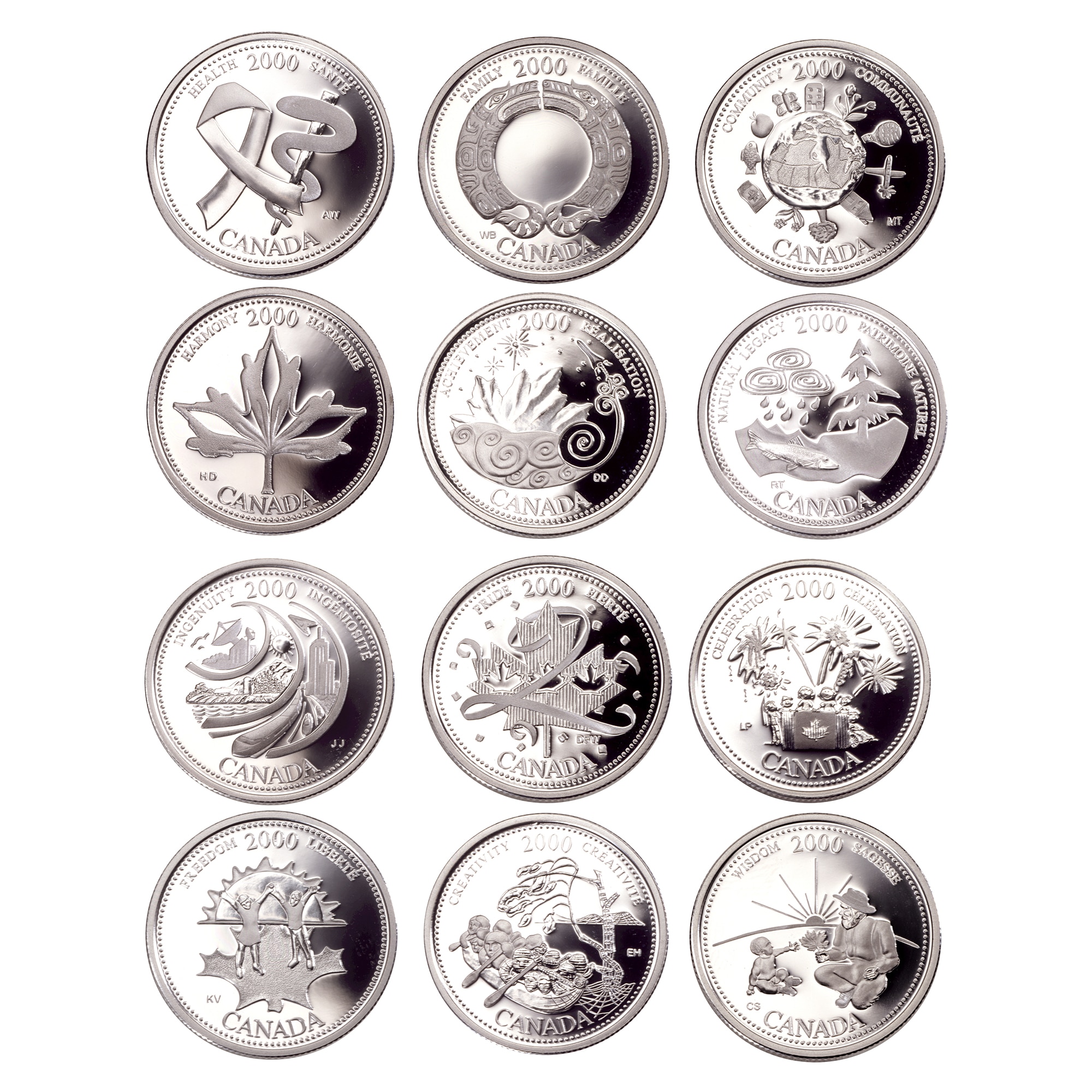 2000 Proof Silver Quarter Set