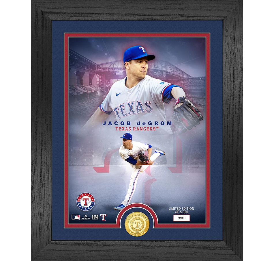 Image 723735.jpg, Product 723-735 / Price $109.99, Jacob deGrom Texas Rangers Legends Bronze Coin Photo Mint from Highland Mint on TSC.ca's Sports department