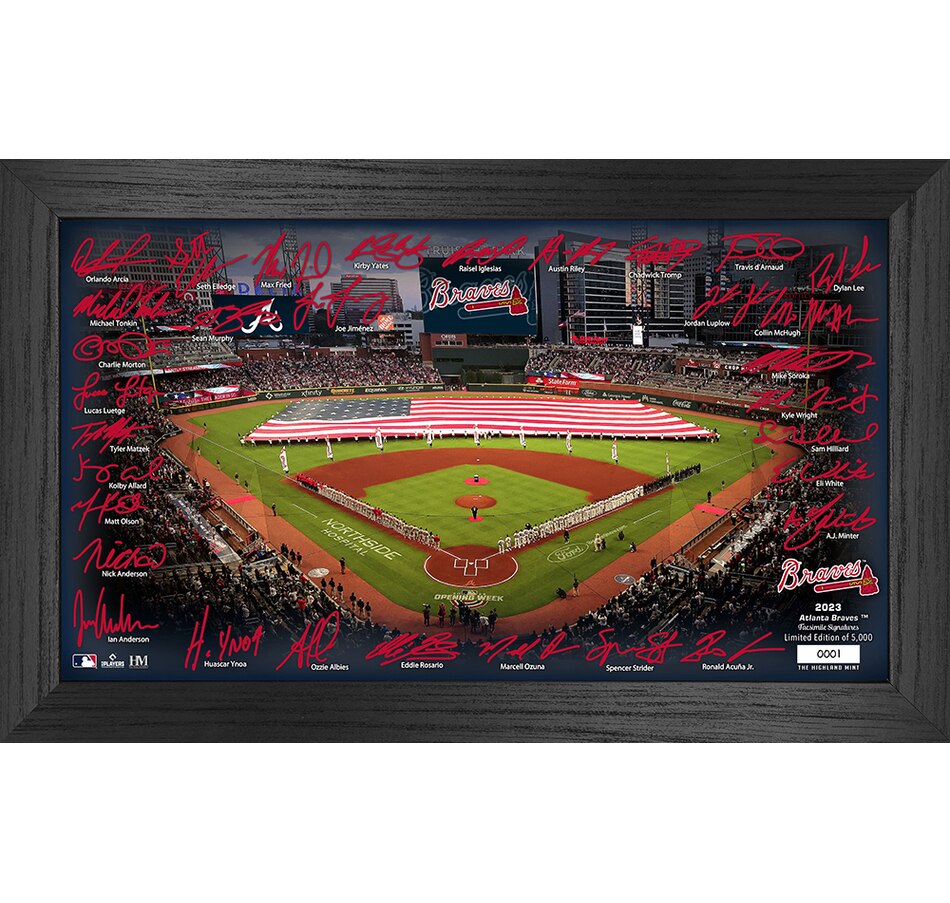 Image 723738.jpg, Product 723-738 / Price $89.99, Atlanta Braves 2023 Signature Field Photo Frame from Highland Mint on TSC.ca's Sports department