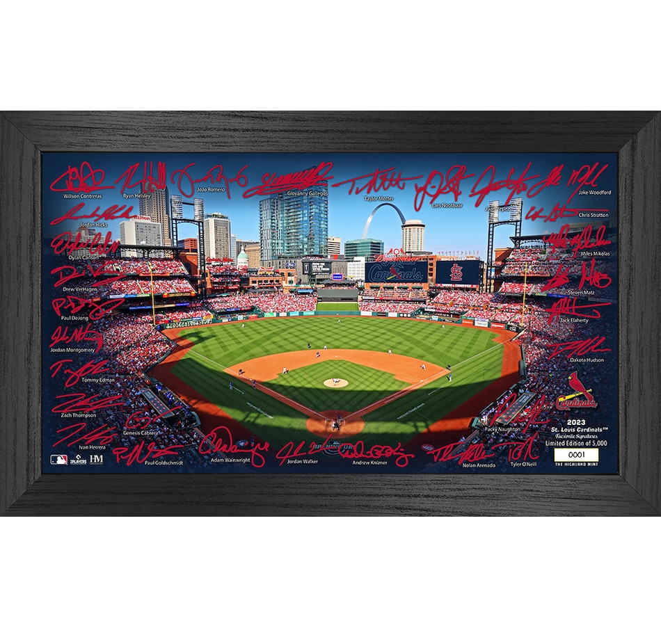 Image 723761.jpg, Product 723-761 / Price $89.99, St. Louis Cardinals 2023 Signature Field Photo Frame from Highland Mint on TSC.ca's Sports department