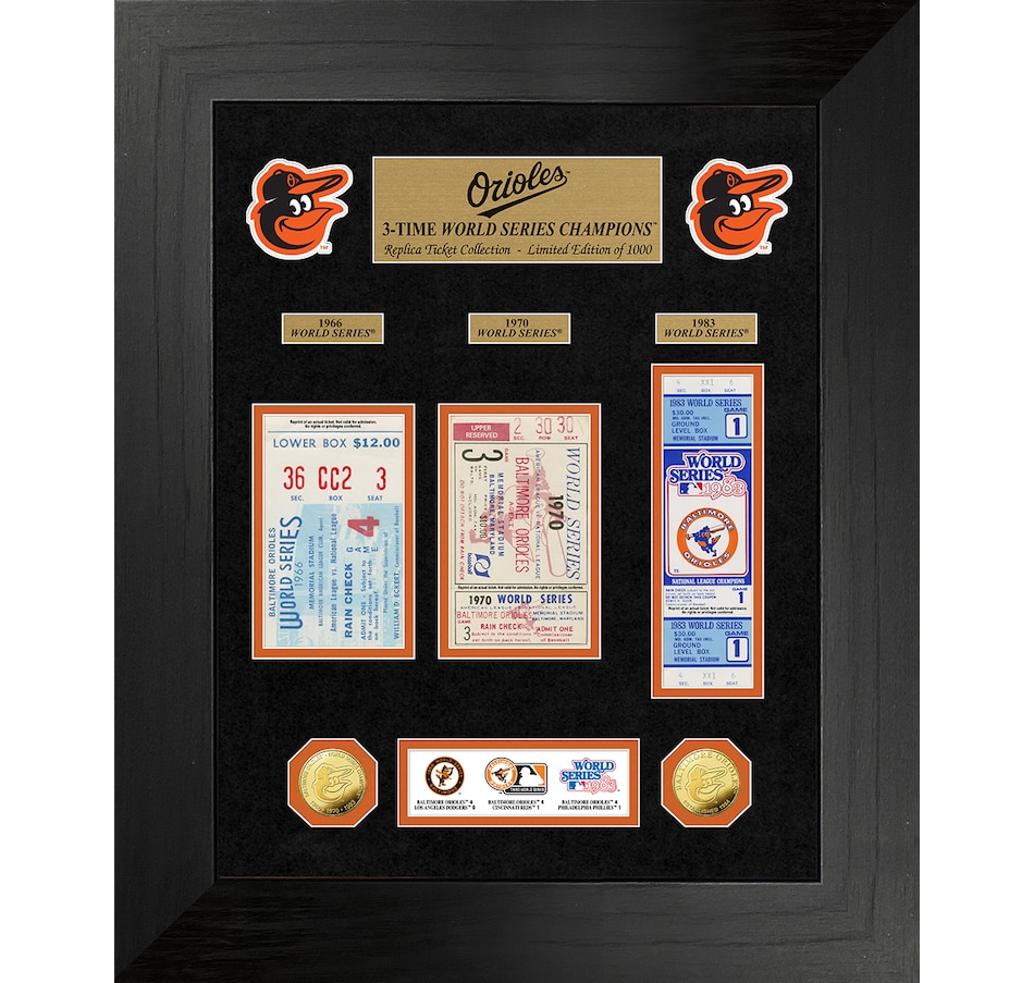 Image 723779.jpg, Product 723-779 / Price $239.99, Baltimore Orioles World Series Deluxe Ticket Collection from Highland Mint on TSC.ca's Sports department