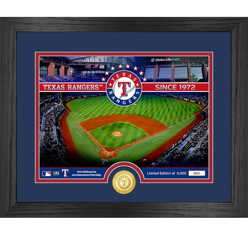 Texas Rangers Frame Sports - Sports Memorabilia - Prints & Frames - Texas Rangers Bronze ...