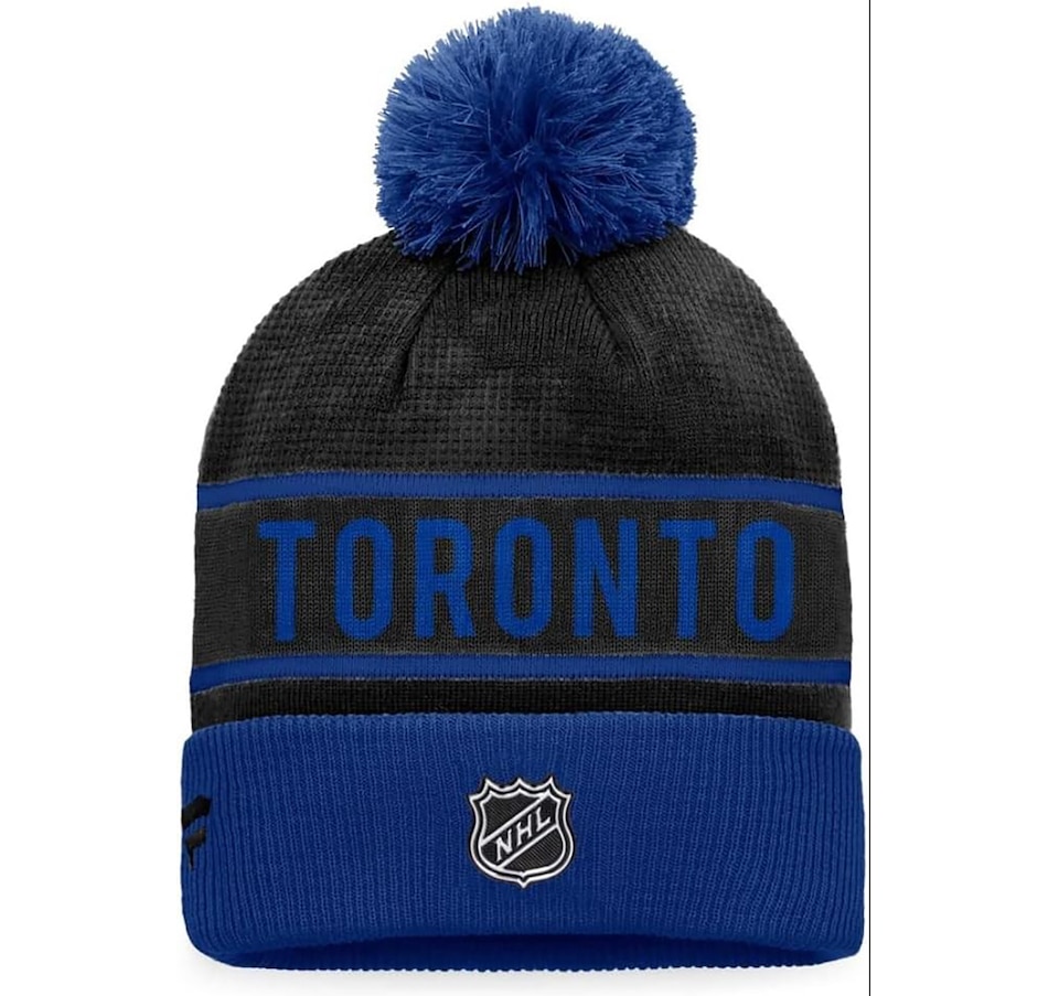 Image 723853_ALTMORE1.jpg, Product 723-853 / Price $44.99, Toronto Maple Leafs NHL Authentic Pro Cuff Knit Pom Pom Toque from Fanatics on TSC.ca's Sports department