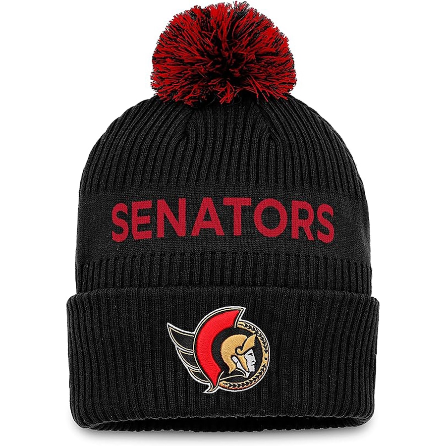 Image 723871.jpg, Product 723-871 / Price $39.99, Youth Ottawa Senators NHL Authentic Pro Wordmark Pom-Pom Toque from Fanatics on TSC.ca's Sports department