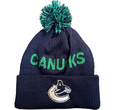 Vancouver Canucks Men's Reebok Cuffed Pom Knit Hat