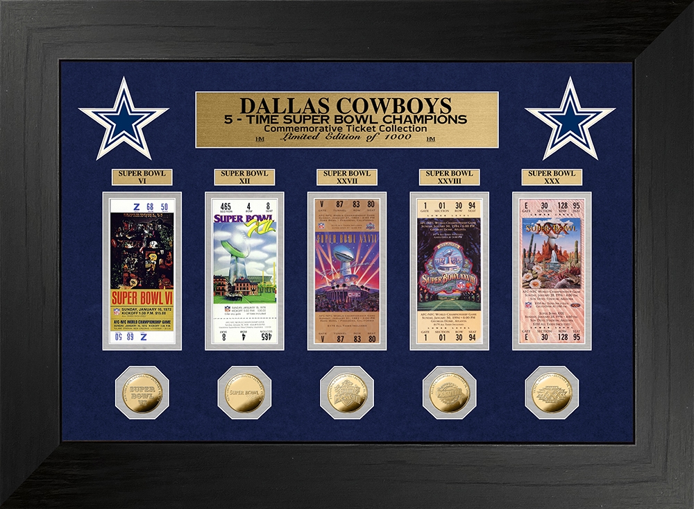 Dallas Cowboys 5-Time Super Bowl Champions Deluxe Gold Coin and