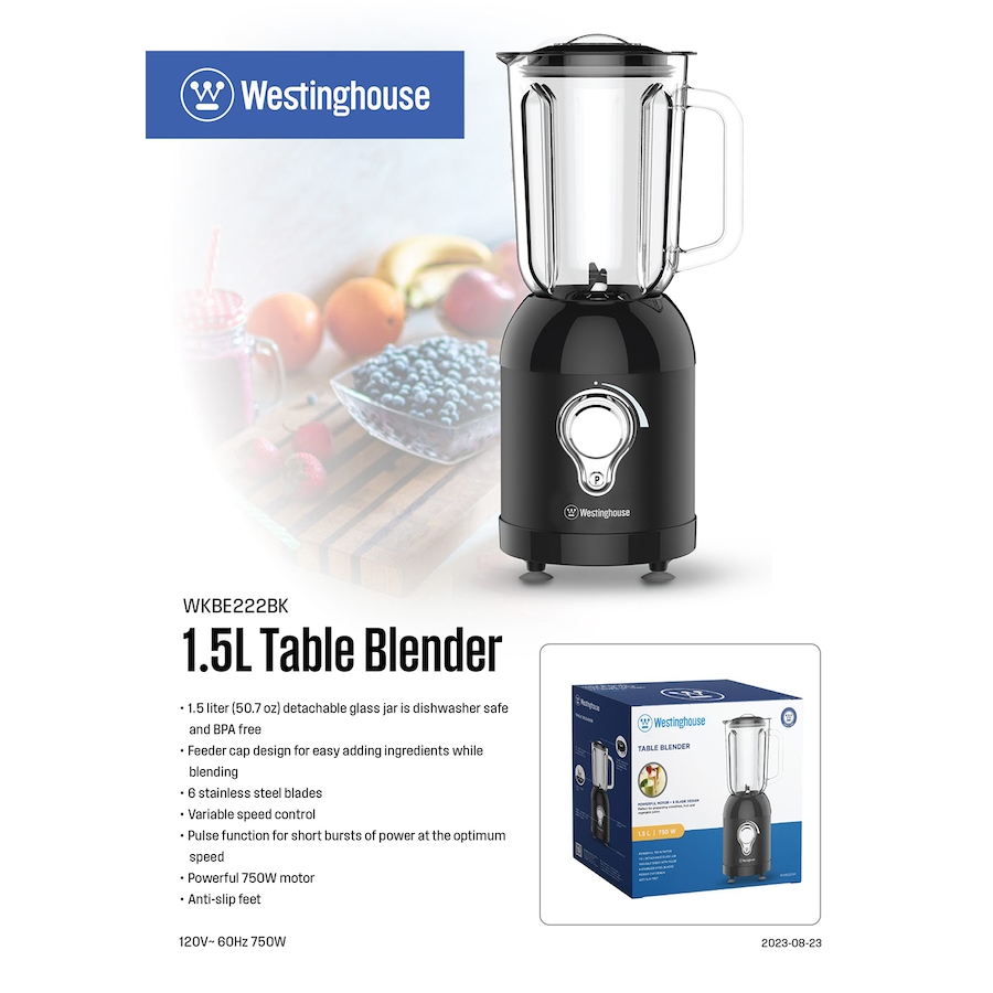 Image 724018_ALTMORE4.jpg, Product 724-018 / Price $74.99, Westinghouse Modern Touch Table Blender from Westinghouse on TSC.ca's Kitchen department