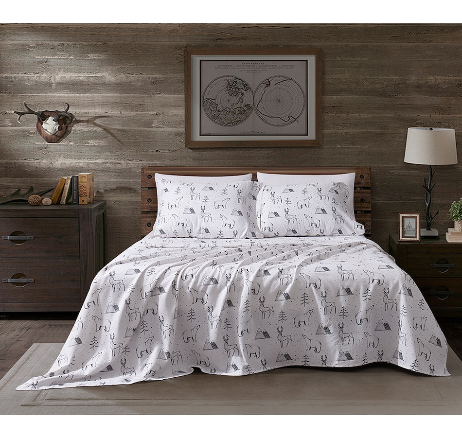 Image 724024_NRDWR.jpg, Product 724-024 / Price $69.99 - $99.99, New Seasons Collection Flannel Printed Sheet Set (Chickadees or Nordic Winter) from New Seasons Collection on TSC.ca's Home & Garden department