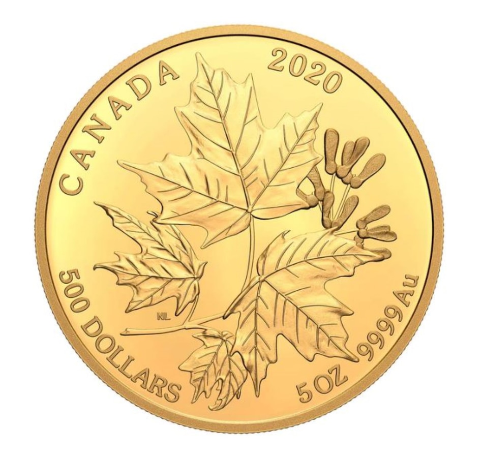 Image 724033.jpg, Product 724-033 / Price $17,999.95, 2020 $500 Splendid Maple Leaves Fine Gold Coin from Royal Canadian Mint on TSC.ca's Coins department