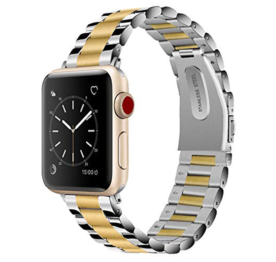 Image 724063_GLD.jpg, Product 724-063 / Price $39.99, Stainless Steel Two-Tone Band for Apple Watch 38/40/41 mm and 42/44/45/49 mm from WFG on TSC.ca's Electronics department