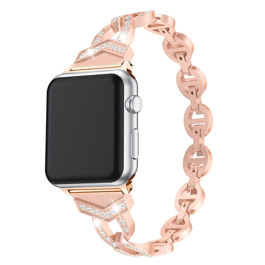 Image 724073_ALTMORE1.jpg, Product 724-073 / Price $39.99, Metal Band for Apple Watch with Sleek O-Links and Rhinestones from WFG on TSC.ca's Electronics department