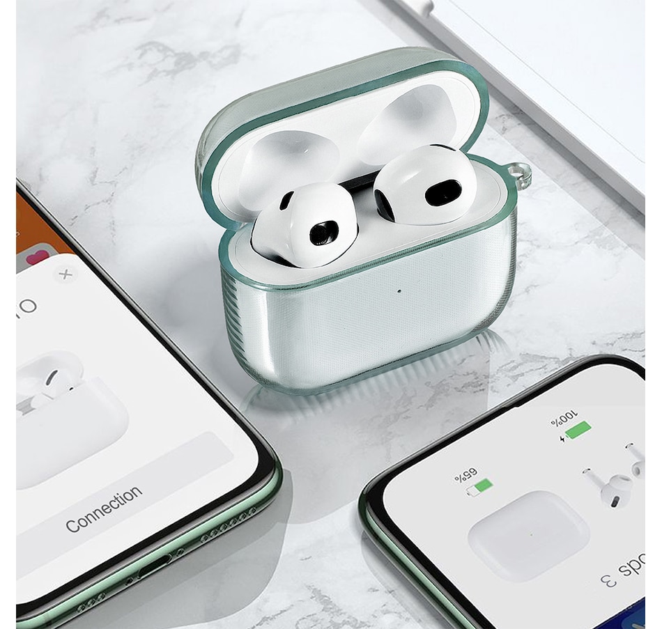 Image 724086_ALTMORE6.jpg, Product 724-086 / Price $19.99, Worryfree Gadgets Protective TPU Clear Case for Apple AirPods 3 (3rd generation) with Keychain from WFG on TSC.ca's Electronics department