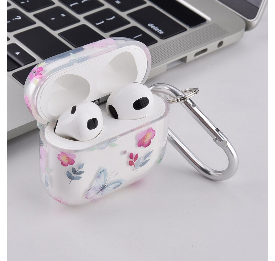 Image 724087_ALTMORE3.jpg, Product 724-087 / Price $19.99, Worryfree Gadgets Protective TPU Clear Case for Apple AirPods 3 (3rd generation) with Butterfly Keychain from WFG on TSC.ca's Electronics department