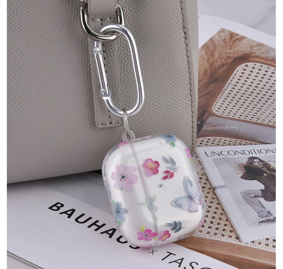 Image 724087_ALTMORE4.jpg, Product 724-087 / Price $19.99, Worryfree Gadgets Protective TPU Clear Case for Apple AirPods 3 (3rd generation) with Butterfly Keychain from WFG on TSC.ca's Electronics department