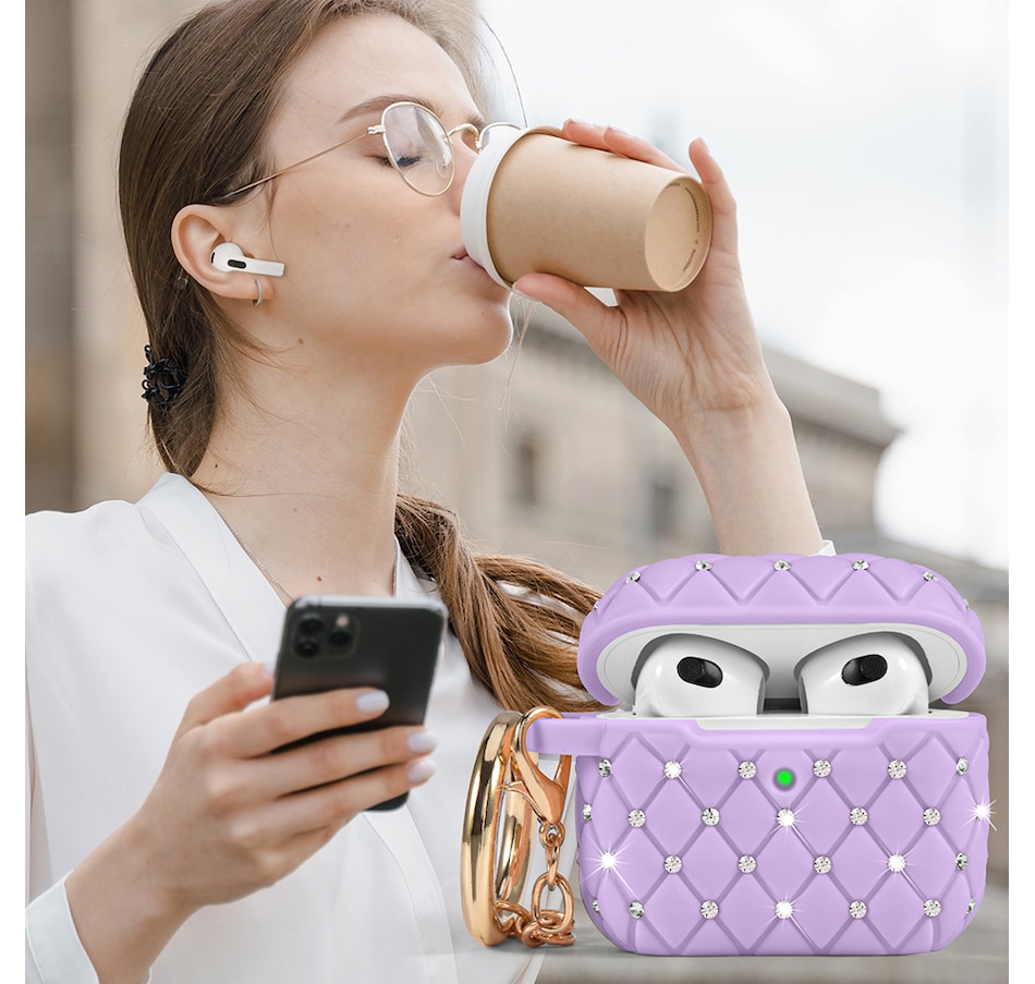 Image 724088_ALTMORE11.jpg, Product 724-088 / Price $25.99, Worryfree Gadgets Bling Case for Apple AirPods 3 (3rd generation) with Keychain from WFG on TSC.ca's Electronics department