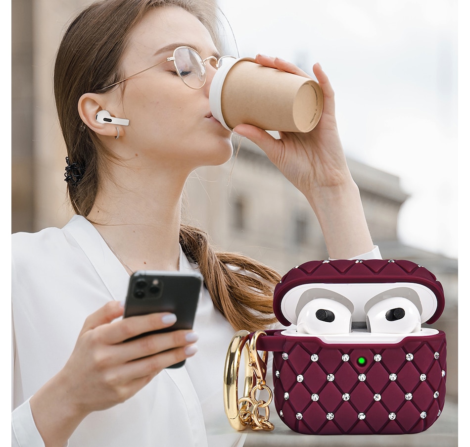 Image 724088_ALTMORE19.jpg, Product 724-088 / Price $25.99, Worryfree Gadgets Bling Case for Apple AirPods 3 (3rd generation) with Keychain from WFG on TSC.ca's Electronics department