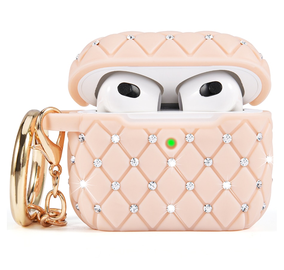 Image 724088_PNK.jpg, Product 724-088 / Price $25.99, Worryfree Gadgets Bling Case for Apple AirPods 3 (3rd generation) with Keychain from WFG on TSC.ca's Electronics department