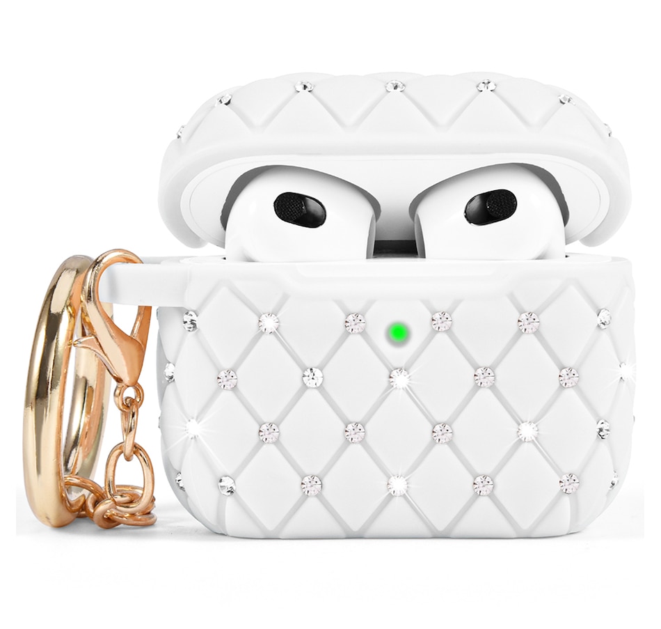 Image 724088_WHT.jpg, Product 724-088 / Price $25.99, Worryfree Gadgets Bling Case for Apple AirPods 3 (3rd generation) with Keychain from WFG on TSC.ca's Electronics department