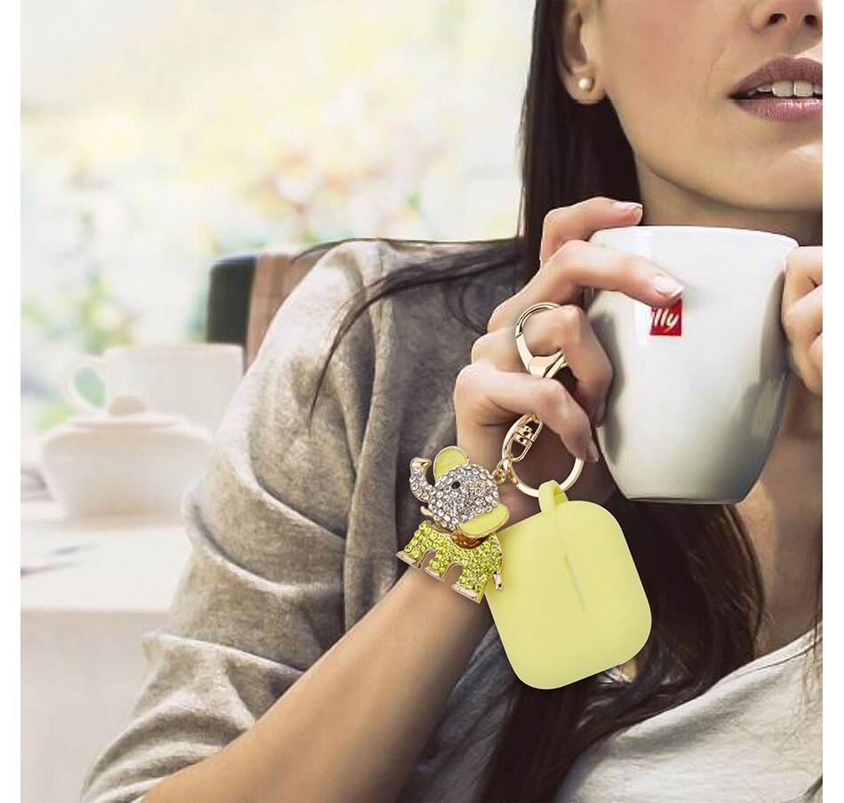 Image 724089_ALTMORE5.jpg, Product 724-089 / Price $25.99, Worryfree Gadgets Silicone Case for Apple AirPods 3 (3rd generation) with Bling Elephant Keychain from WFG on TSC.ca's Electronics department