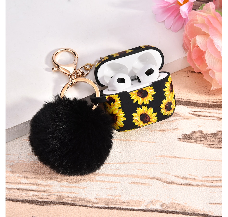 Image 724092_ALTMORE1.jpg, Product 724-092 / Price $25.99, Worryfree Gadgets Silicone Case for Apple AirPods 3 (3rd generation) with Pom-Pom Keychain from WFG on TSC.ca's Electronics department