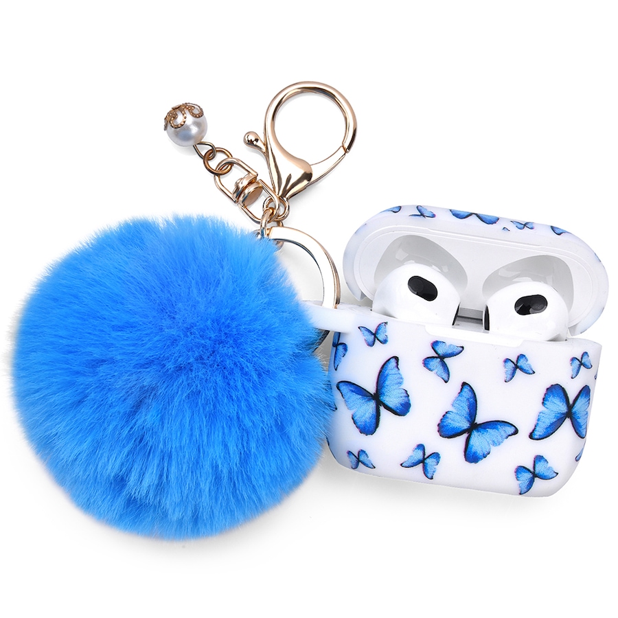 Image 724092_BF.jpg, Product 724-092 / Price $25.99, Worryfree Gadgets Silicone Case for Apple AirPods 3 (3rd generation) with Pom-Pom Keychain from WFG on TSC.ca's Electronics department