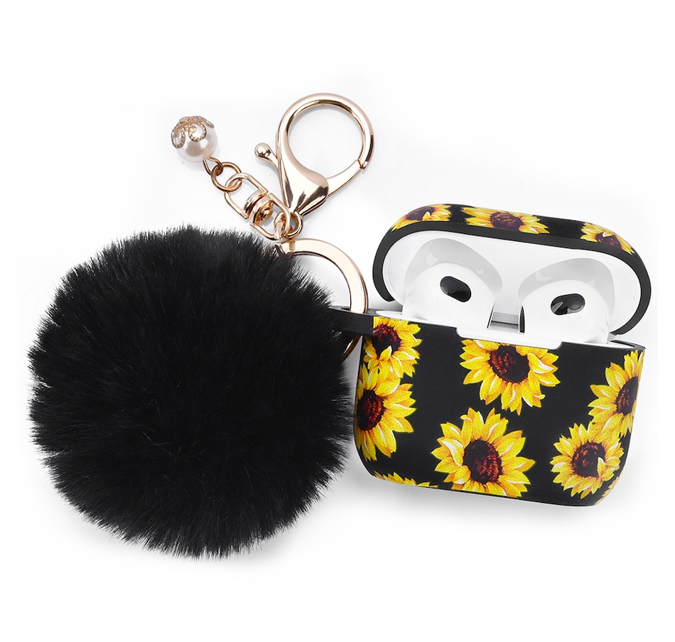 Image 724092_SFL.jpg, Product 724-092 / Price $25.99, Worryfree Gadgets Silicone Case for Apple AirPods 3 (3rd generation) with Pom-Pom Keychain from WFG on TSC.ca's Electronics department