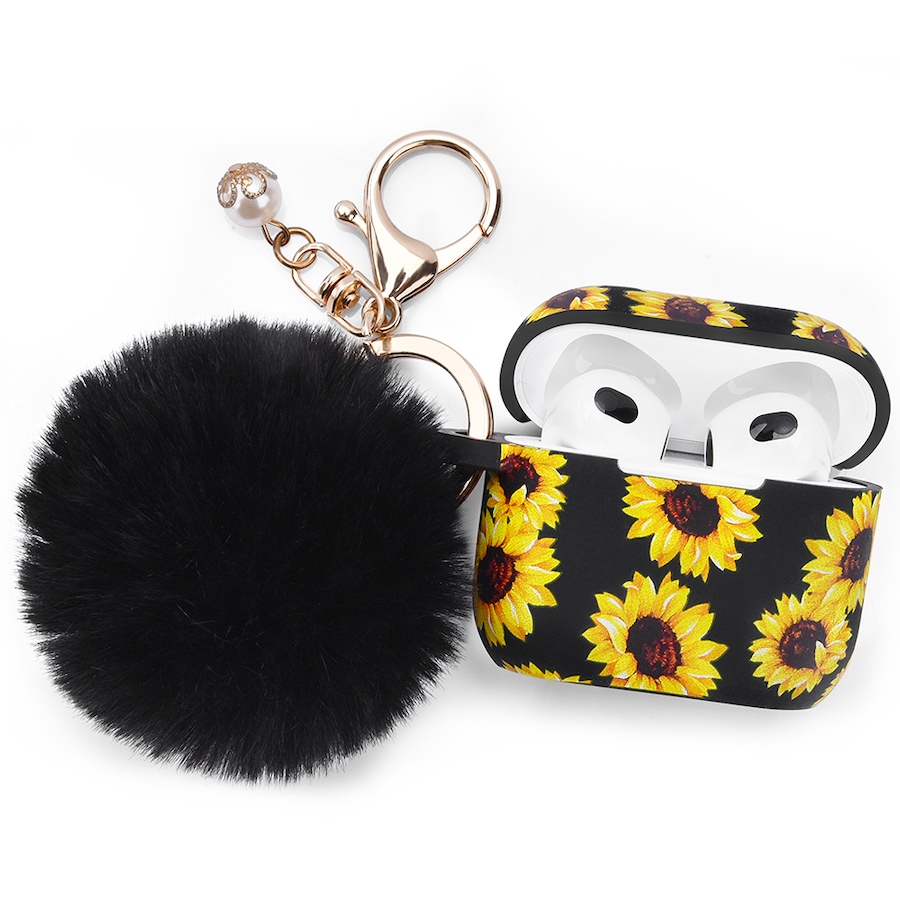 Image 724092_SFL.jpg, Product 724-092 / Price $25.99, Worryfree Gadgets Silicone Case for Apple AirPods 3 (3rd generation) with Pom-Pom Keychain from WFG on TSC.ca's Electronics department