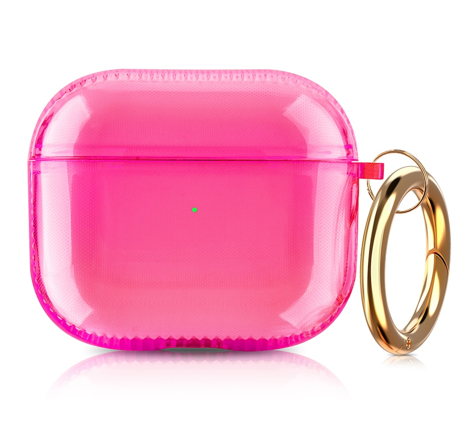 Image 724094_PNK.jpg, Product 724-094 / Price $21.99, Worryfree Gadgets Protective TPU Case for Apple AirPods 3 (3rd generation) with Golden Keychain from WFG on TSC.ca's Electronics department