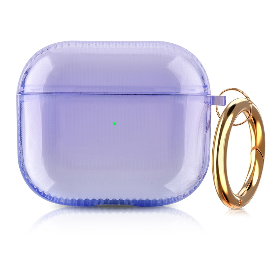 Image 724094_PUR.jpg, Product 724-094 / Price $21.99, Worryfree Gadgets Protective TPU Case for Apple AirPods 3 (3rd generation) with Golden Keychain from WFG on TSC.ca's Electronics department