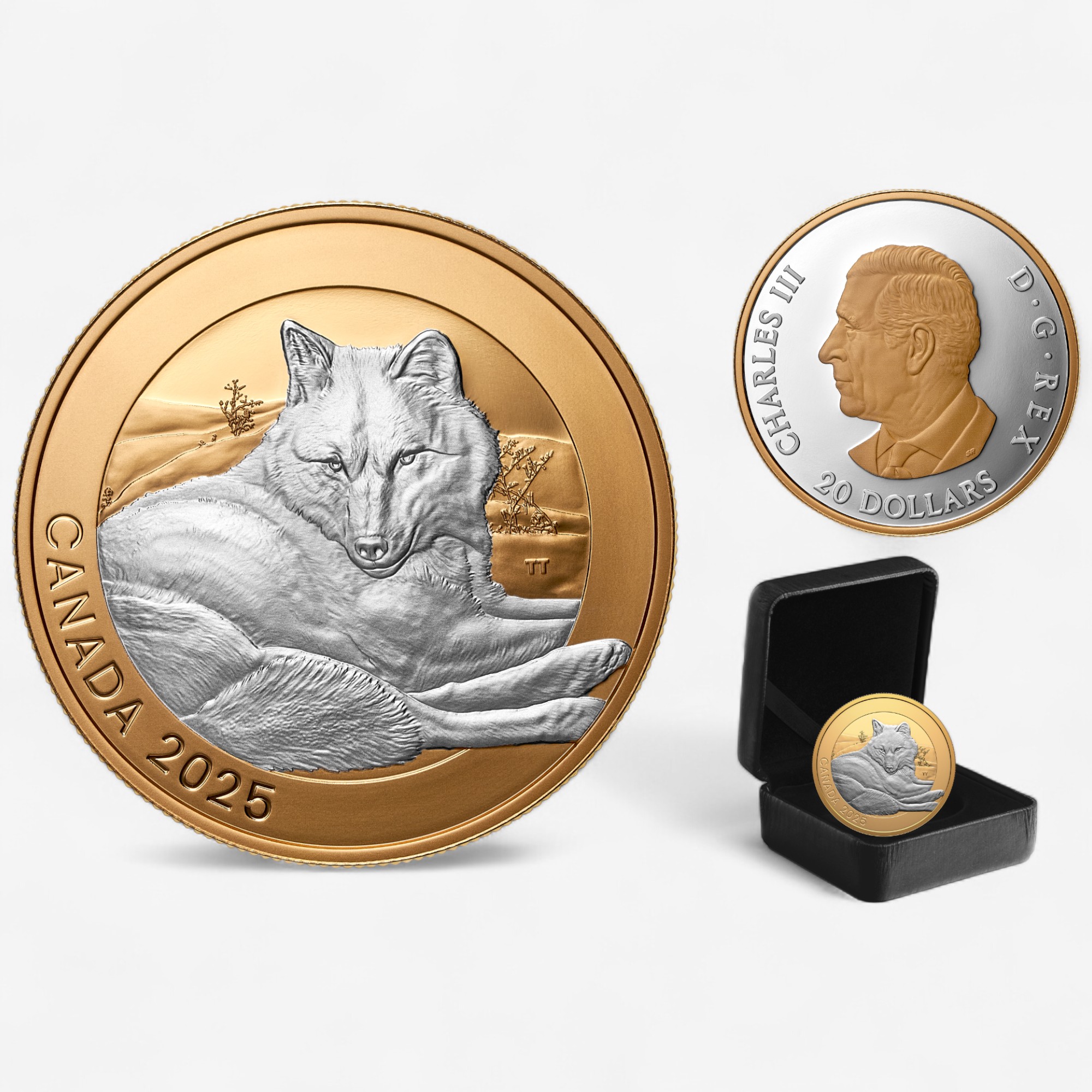 2025 $20 Animal Portraits: Grey Wolf One-Ounce Fine Silver Coin