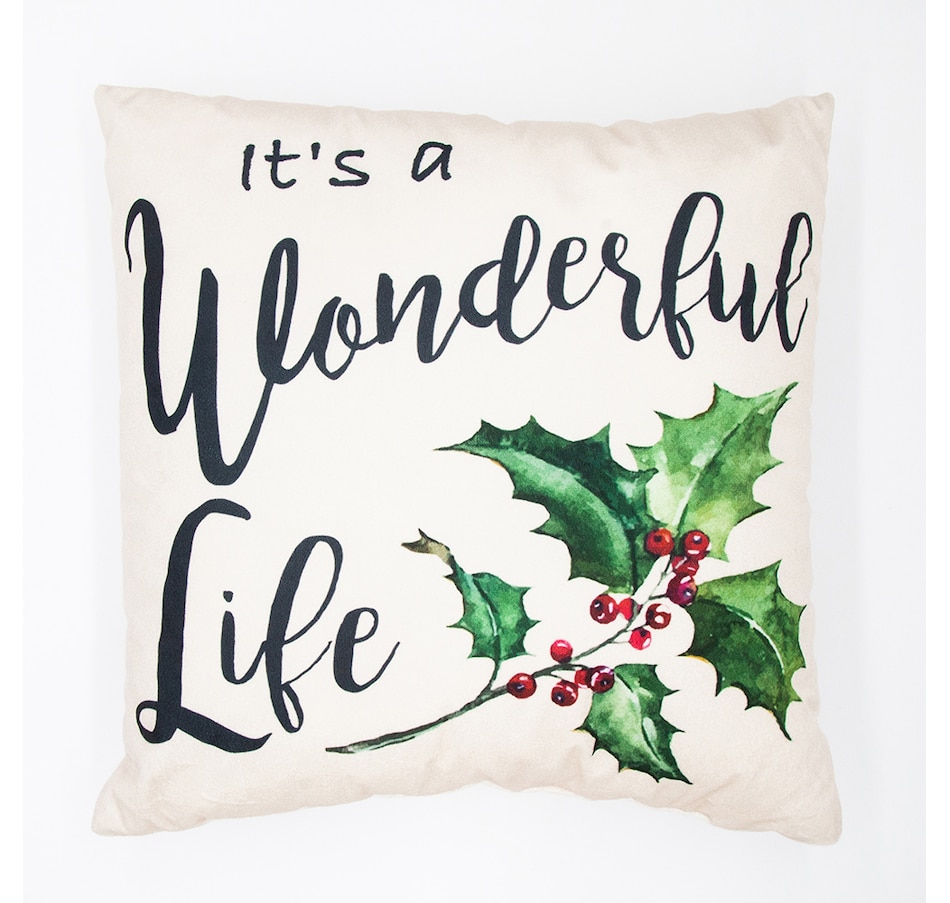 Image 724148.jpg, Product 724-148 / Price $14.99, It's A Wonderful Life Cushion (18" x 18") from Millano on TSC.ca's Home & Garden department