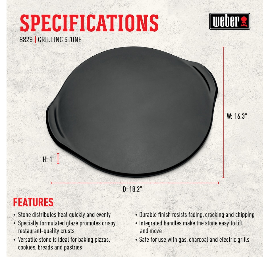 Image 724268_ALTMORE3.jpg, Product 724-268 / Price $109.99, Weber Grilling Stone (large) from Weber on TSC.ca's Kitchen department