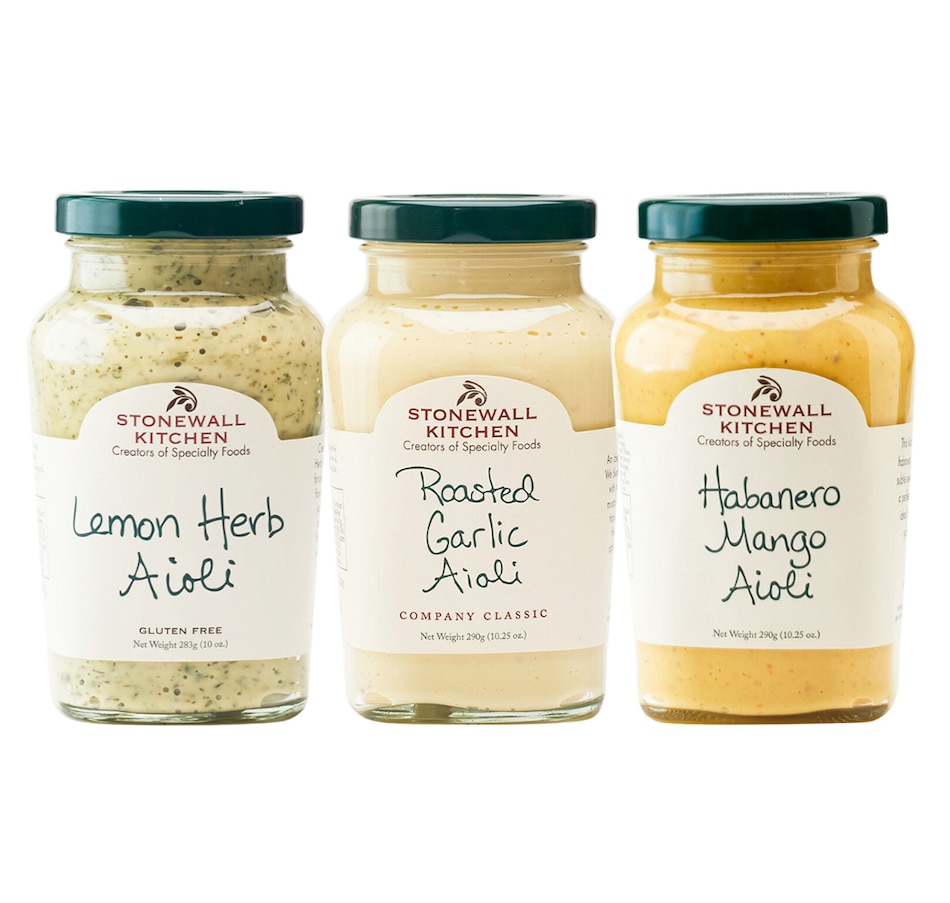 Image 724288.jpg, Product 724-288 / Price $39.99, Stonewall Kitchen Aioli Trio from Gourmet Trading on TSC.ca's Kitchen department