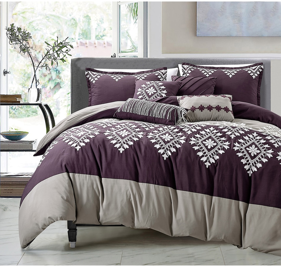 Image 724345_MVE.jpg, Product 724-345 / Price $125.00 - $134.00, Lady Sandra Brighton 7-Piece Bedding Comforter Set from Lady Sandra on TSC.ca's Home & Garden department