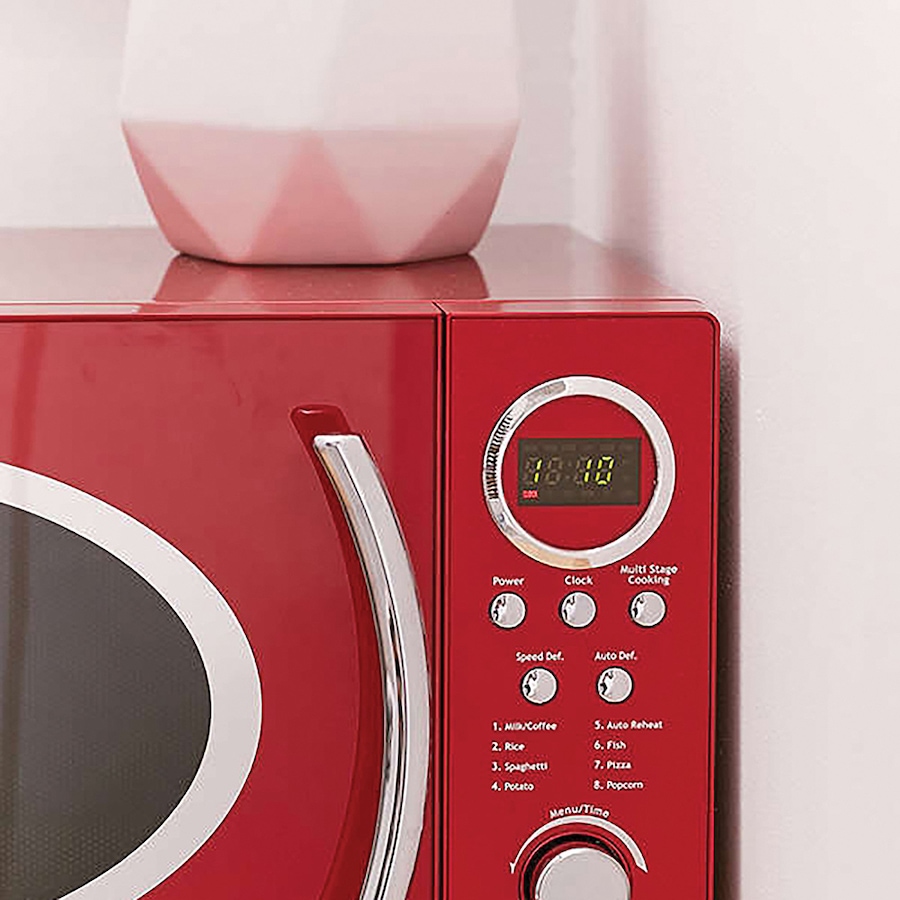 Image 724403_ALTMORE3.jpg, Product 724-403 / Price $164.99, RCA 0.9 cu. ft. Retro Microwave (red) from RCA on TSC.ca's Kitchen department