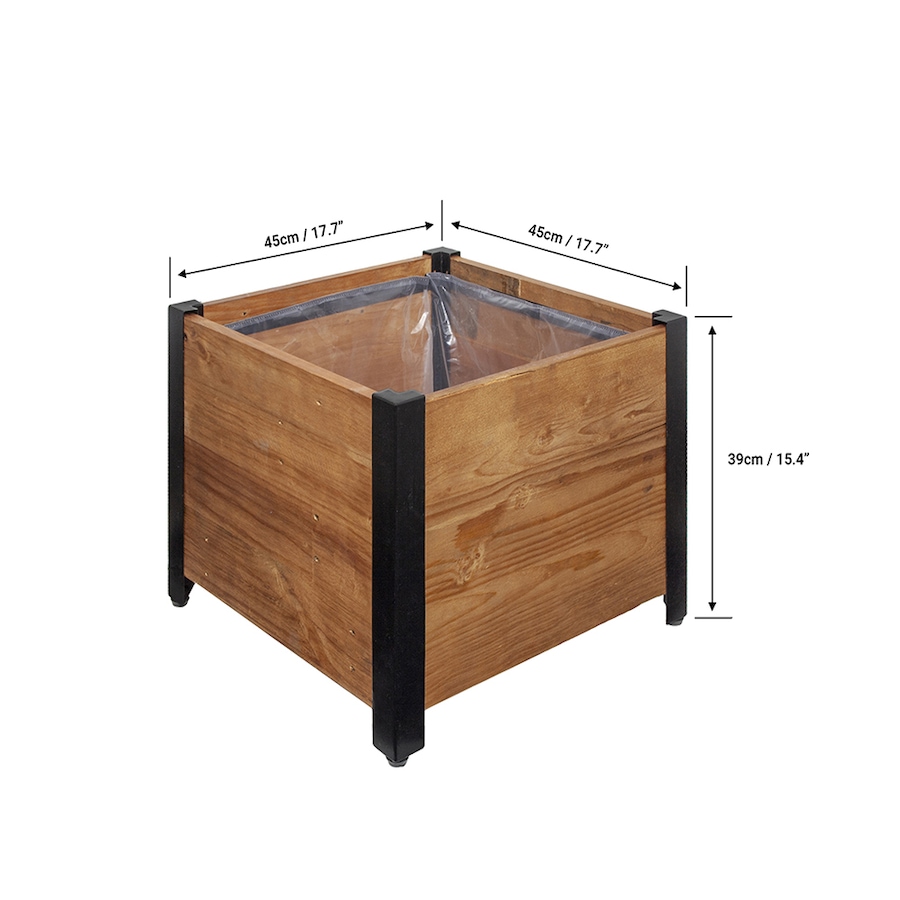Image 724464_ALTMORE3.jpg, Product 724-464 / Price $97.99, Grapevine Square Urban Garden Planter, Recycled Wood and Metal from Grapevine on TSC.ca's Home & Garden department