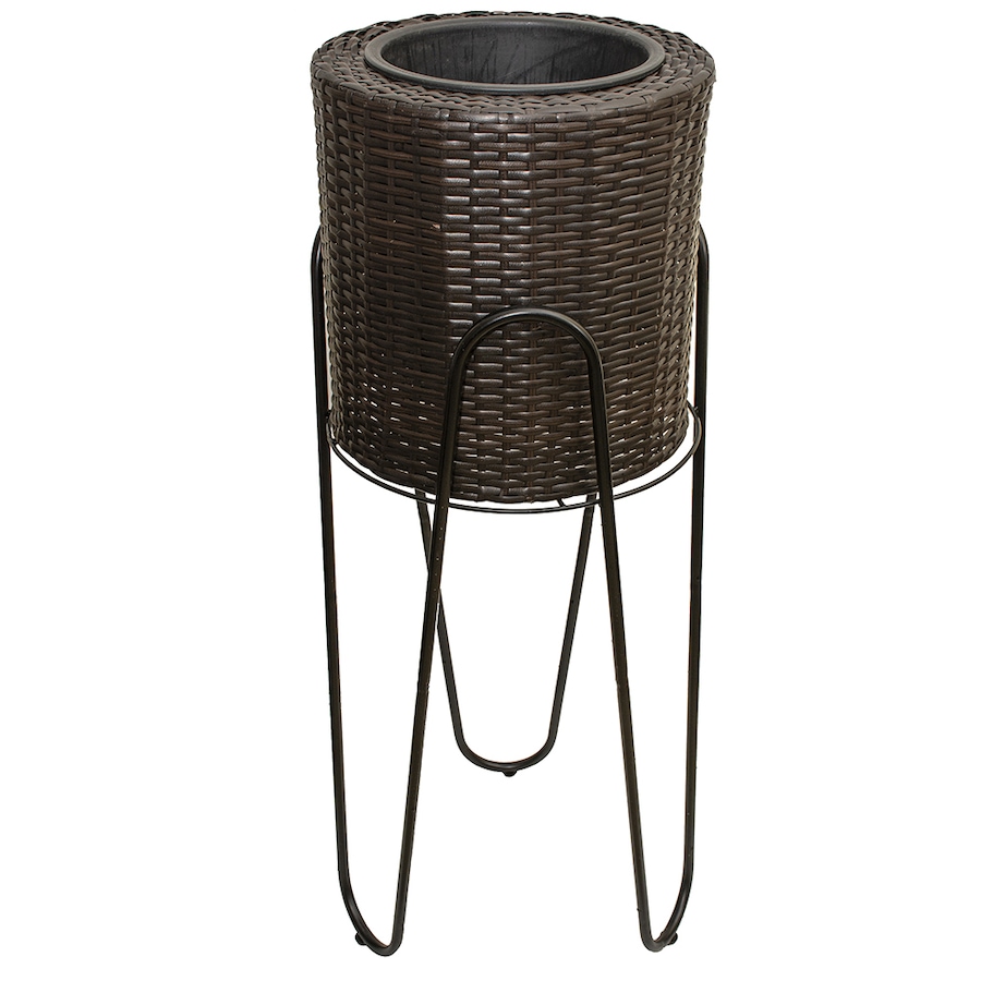 Image 724468.jpg, Product 724-468 / Price $69.99, Grapevine Resin Wicker Planter with Tall Metal Stand from Grapevine on TSC.ca's Home & Garden department