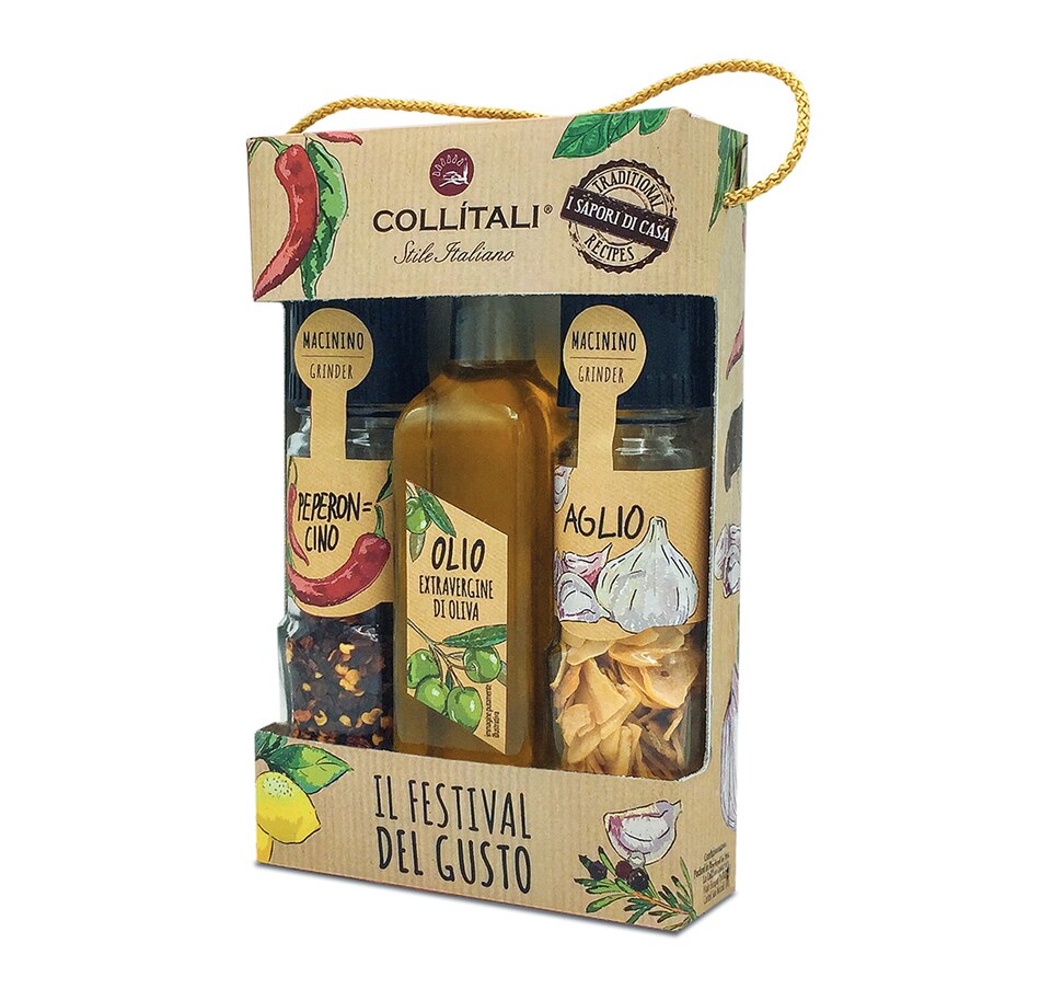 Image 724581.jpg, Product 724-581 / Price $26.99, Collitali Infused Italian Extra Virgin Olive Oil and Spices Gift Set from Dolce & Gourmando on TSC.ca's Kitchen department