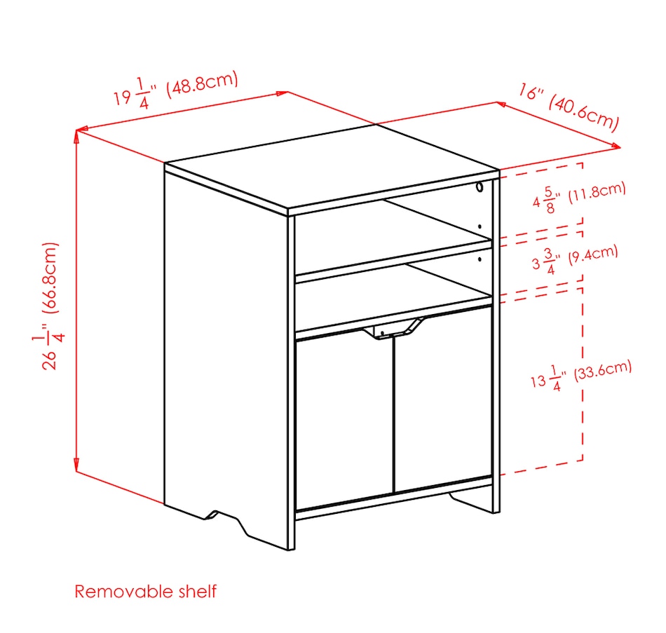 Image 724598_ALTMORE3.jpg, Product 724-598 / Price $179.99, Winsome Nova Open Shelf Storage Cabinet (White) from Winsome on TSC.ca's Home & Garden department