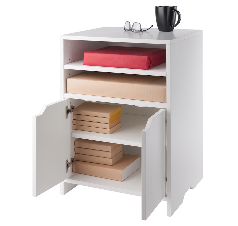 Image 724598_ALTMORE6.jpg, Product 724-598 / Price $179.99, Winsome Nova Open Shelf Storage Cabinet (White) from Winsome on TSC.ca's Home & Garden department