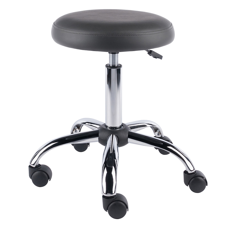 Image 724600.jpg, Product 724-600 / Price $109.99, Winsome Clyde Adjustable Cushion Seat Swivel Stool (Charcoal and Chrome) from Winsome on TSC.ca's Home & Garden department